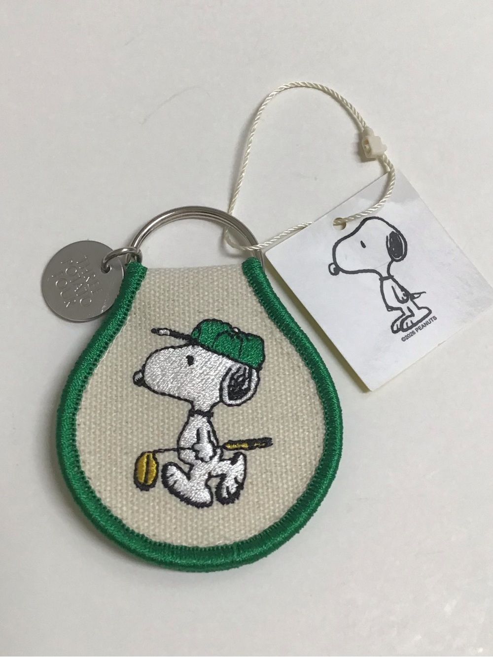Peanuts Snoopy Golfer Key Ring Embroidered Patch Style Three Potato Four NEW